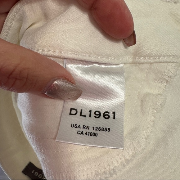 DL1961 Florence Cropped Skinny Jeans White Porcelain Size 28 NWT - Picture 8 of 14